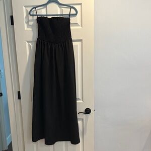 Commense Black Strapless Maxi Dress